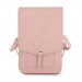 Guess Saffiano Wallet Universal Phone Bag - кожена чанта (портфейл) с презрамка (розов) 3