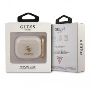 Guess AirPods 3 Silicone Transparent Glitter Case for Apple Airpods 3 (gold) 1