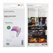 4smarts Silicone Case Set - комплект силиконови калъфи с карабинер за Apple AirPods 3 (бял, лилав и розов) 4