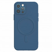 Tel Protect MagSilicone Case - силиконов (TPU) калъф с MagSafe за iPhone 13 Pro Max (тъмносин) 1