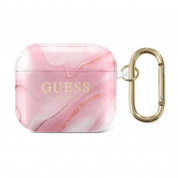 Guess AirPods 3 Shiny Marble Silicone Case (pink)