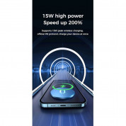 Joyroom Ultra Thin USB-C Magnetic Wireless Qi Charger 15W - поставка (пад) за безжично зареждане за iPhone с Magsafe (черен) 6