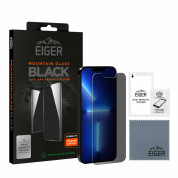 Eiger Mountain Glass Black Anti-Spy Privacy Filter Tempered Glass - калено стъклено защитно покритие с определен ъгъл на виждане за дисплея на iPhone 13 Pro Max