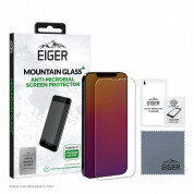Eiger Mountian Glass Plus Screen Protector 2.5D - калено стъклено защитно покритие с антибактериален слой за дисплея на iPhone 13 mini (прозрачен)