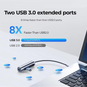Joyroom USB-C 4-in-1 Multiport Hub 4K - хъб за свързване от USB-C към HDMI, 2 x USB 3.0 и 1 x USB-C (тъмносив) 1