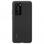 Huawei Silicone Cover Case - оригинален силиконов (TPU) калъф за Huawei P40 (черен) 3