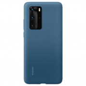 Huawei Silicone Cover Case - оригинален силиконов (TPU) калъф за Huawei P40 (син) 3