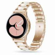 Tech-Protect Bracelet Modern Stainless Steel Band 20mm - каишка от неръждаема стомана за Galaxy Watch, Huawei Watch, Xiaomi, Garmin и други (20мм) (бял-златист)