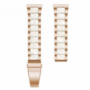 Tech-Protect Bracelet Modern Stainless Steel Band 20mm - каишка от неръждаема стомана за Galaxy Watch, Huawei Watch, Xiaomi, Garmin и други (20мм) (бял-златист) 2
