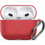 ESR AirPods 3 Bounce Carrying Case - силиконов калъф с карабинер за Apple AirPods 3 (червен)