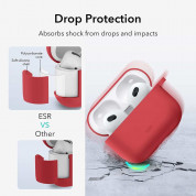ESR AirPods 3 Bounce Carrying Case - силиконов калъф с карабинер за Apple AirPods 3 (червен) 1