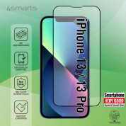 4smarts Second Glass X-Pro Full Cover Glass - калено стъклено защитно покритие за дисплея на iPhone 13, iPhone 13 Pro (черен-прозрачен) 1
