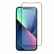 4smarts Second Glass X-Pro Full Cover Glass - калено стъклено защитно покритие за дисплея на iPhone 13, iPhone 13 Pro (черен-прозрачен)