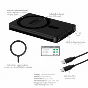 4smarts Wireless Power Bank VoltHub UltiMag 4000mAh for MagSafe - безжична преносима външна батерия с USB-C порт за iPhone с Magsafe (черен) 3