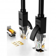 Ugreen Flat Ethernet Patchcord Cable RJ45 Cat 6 UTP 1000 Mbps cable (100 cm) (black) 2