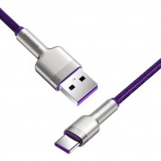 Baseus Cafule Metal Series USB-A to USB-C Cable 40W (CATJK-B05) (200 cm) (purple-gold) 1