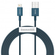 Baseus Superior Lightning USB Cable (CALYS-C03) - USB кабел за Apple устройства с Lightning порт (200 см) (син)