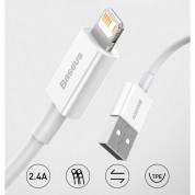 Baseus Superior Lightning USB Cable (CALYS-C03) - USB кабел за Apple устройства с Lightning порт (200 см) (син) 9