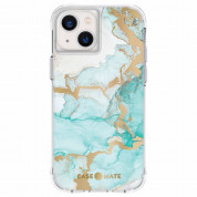 CaseMate Tough Print Case - дизайнерски кейс с висока защита за iPhone 13 mini, iPhone 12 mini (син)