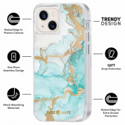 CaseMate Tough Print Case - дизайнерски кейс с висока защита за iPhone 13 mini, iPhone 12 mini (син) 2
