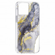 CaseMate Tough Print Case for iPhone 14, iPhone 13 (navy marble) 1
