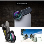 Black Eye PRO Cinema Wide Angle Lens - универсална широкоъгълна леща с щипка за смартфони и таблети 3