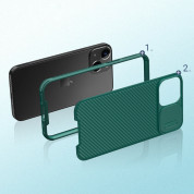 Nillkin CamShield Pro Case - хибриден удароустойчив кейс за iPhone 13 mini (зелен) 5