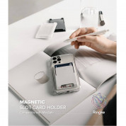 Ringke MagSafe Wallet Case - поликарбонатов портфейл (джоб) за прикрепяне към iPhone с MagSafe (сив) 1