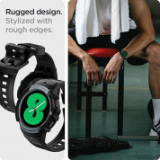 Spigen Rugged Armor Pro Case - удароустойчив TPU кейс за Samsung Galaxy Watch 4 44mm (тъмносив) 6