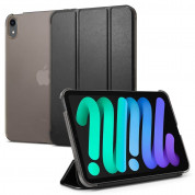 Spigen Smart Fold Case - кожен кейс и поставка за iPad mini 6 (2021) (черен)