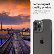 Spigen Optik Crystal Case - тънък силиконов (TPU) калъф за iPhone 13 Pro (сив-прозрачен) 6