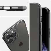 Spigen Optik Crystal Case - тънък силиконов (TPU) калъф за iPhone 13 Pro (сив-прозрачен) 5
