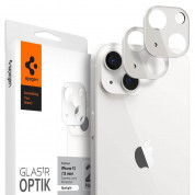 Spigen Glass tR Optik Lens Protector 2 Pack - комплект 2 броя предпазни стъклени протектора за камерата на iPhone 13, iPhone 13 mini (бял)