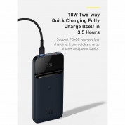 Baseus Magnetic Wireless Quick Charging Power Bank 10000 mAh - преносима външна батерия с USB-C порт, USB-A изход и безжично зареждане с MagSafe (син) 2