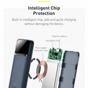 Baseus Magnetic Wireless Quick Charging Power Bank 10000 mAh - преносима външна батерия с USB-C порт, USB-A изход и безжично зареждане с MagSafe (син) 9