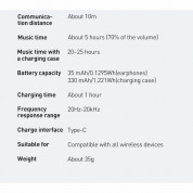 Baseus Bowie E3 TWS In-Ear Bluetooth Earphones (NGTW080002) (white) 6