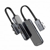 Baseus USB-C Mirror Series Hub (CAHUB-FZ0G) - мултифункционален хъб за свързване на допълнителна периферия за устройства с USB-C (тъмносив) 5