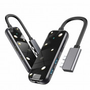 Baseus USB-C Mirror Series Hub (CAHUB-FZ0G) - мултифункционален хъб за свързване на допълнителна периферия за устройства с USB-C (тъмносив) 1