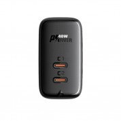 Acefast Dual Fast 40W Charger A9 - захранване за ел. мрежа смартфони и таблети с 2xUSB-C изхода и с технология за бързо зареждане (черен) 3