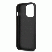Karl Lagerfeld Saffiano Ikonik Leather Case - дизайнерски кожен кейс за iPhone 13 Pro (черен) 3