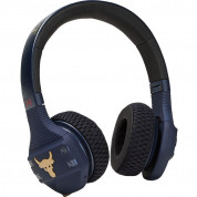 JBL Under Armour Project Rock Wireless Headphones - безжични Bluetooth слушалки с микрофон за мобилни устройства (син) (JBL FACTORY RECERTIFIED))