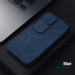 Nillkin Qin Book Pro Leather Flip Case - кожен калъф, тип портфейл за iPhone 13 Pro (син)  3