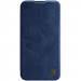 Nillkin Qin Book Pro Leather Flip Case - кожен калъф, тип портфейл за iPhone 13 Pro (син)  2