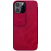 Nillkin Qin Book Pro Leather Flip Case - кожен калъф, тип портфейл за iPhone 13 Pro (червен)  1