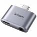 Ugreen Active USB-C to USB-C PD and 3.5mm AUX Audio Adapter - активен адаптер USB-C към 3.5 мм. и USB-C изход (сив) 1