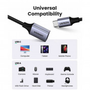 Ugreen USB-C to USB-A 3.0 OTG Adapter (gray) (10 cm) 4