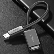 Ugreen Mini USB OTG Adapter - адаптер от miniUSB към женско USB за мобилни устройства (черен) 2