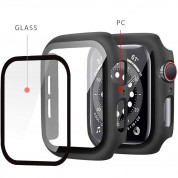 Tech-Protect Defense 360 Case - качествен твърд кейс с вграден стъклен протектор за дисплея на Apple Watch 7 41мм (прозрачен) 3