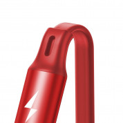 Baseus Fabric 3-in-1 Flexible Cable USB - универсален USB кабел с Lightning, microUSB и USB-C конектори (120 см) (червен) 3