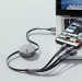 Baseus Fabric 3-in-1 Flexible Cable USB - универсален USB кабел с Lightning, microUSB и USB-C конектори (120 см) (червен) 17